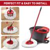 4 Pack Mop Heads Replacements for O-Ceda Easy Wrin Spin System, Microfiber Refills, Easy Cleaning Mop Repalce Head