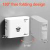 4.2M Wall Mount Retractable Clothesline 180 Degrees Rotatable Folding Invisible Retracting Heavy Duty Balcony Laundry Clothes Drying Line