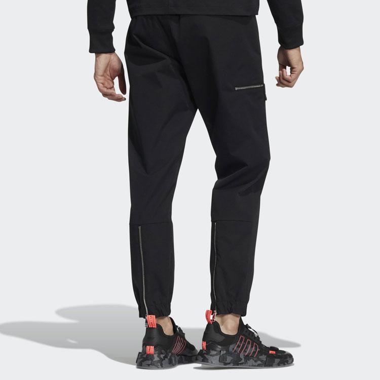 adidas Оригинальные повседневные удобные спортивные брюки с манжетами Trefoil Solid для мужчин, черные HL6496