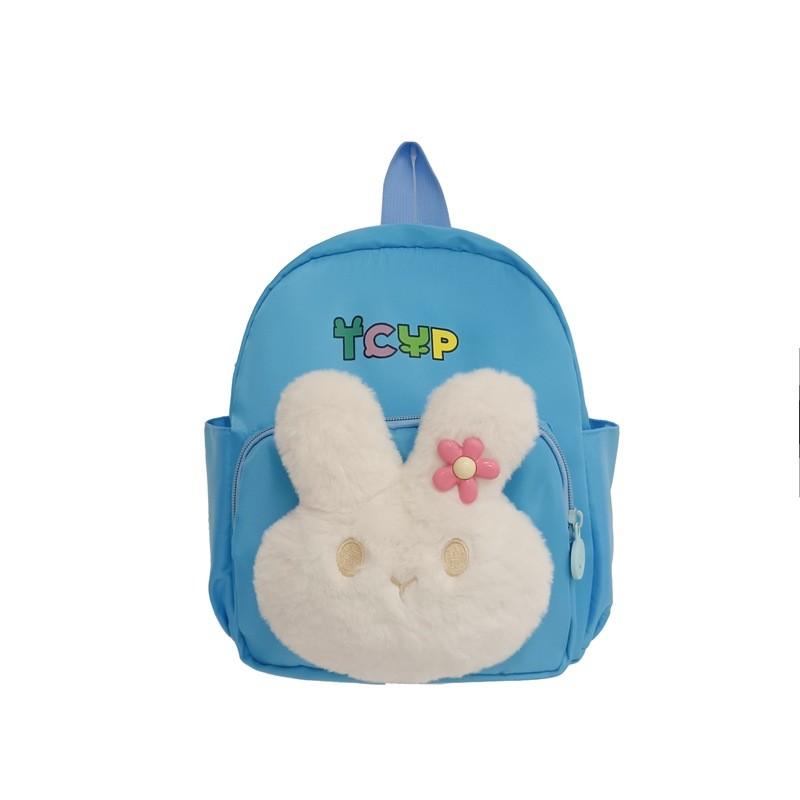 Adorable Cartoon Rabbit Backpack For Kids Breathable And Spacious School Bag In Lake Blue Green Pink Blue Black And Purple