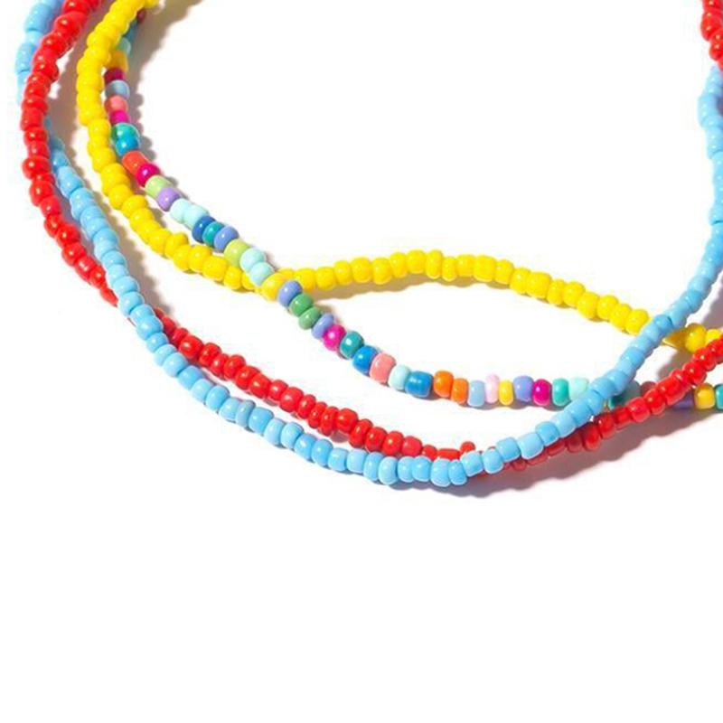 Богемные радужные бусины ручной работы, колье-колье, ожерелье ярких цветов, женские ювелирные изделия