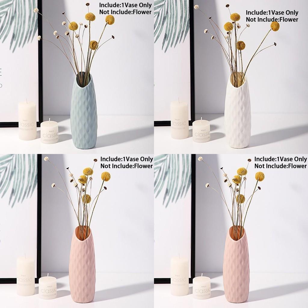 Elegant Plastic Flower Vase Stunning Imitation Ceramic Floral Pot For Home Decoration