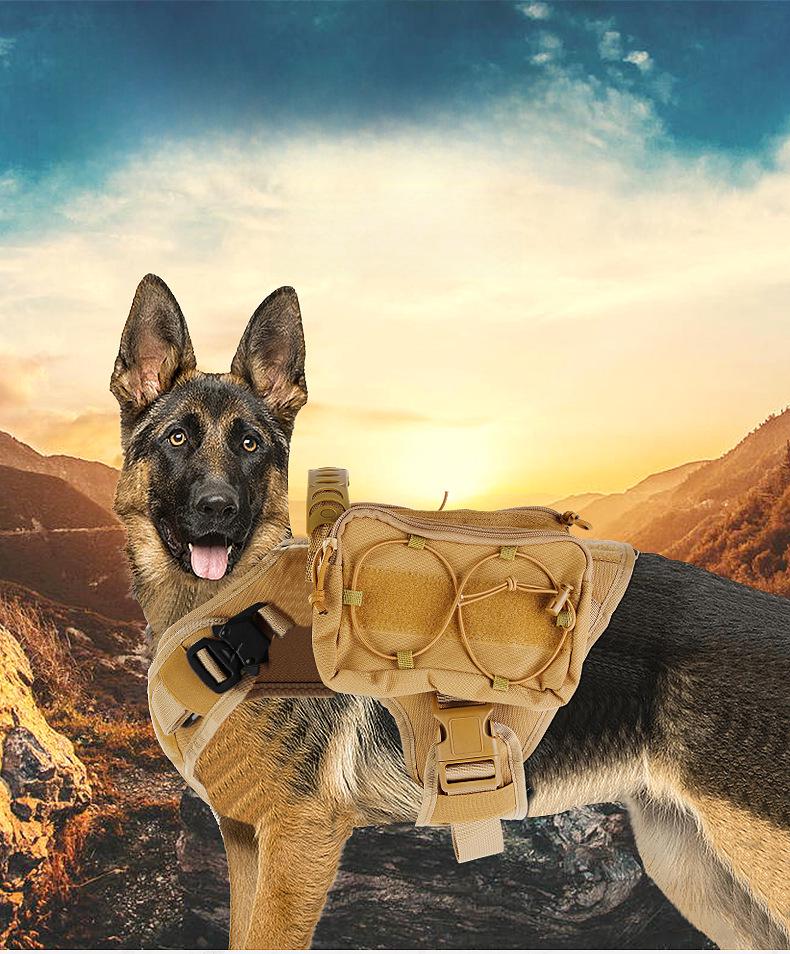 1000D Тактический жилет для собак MOLLE для прогулок и тренировок
