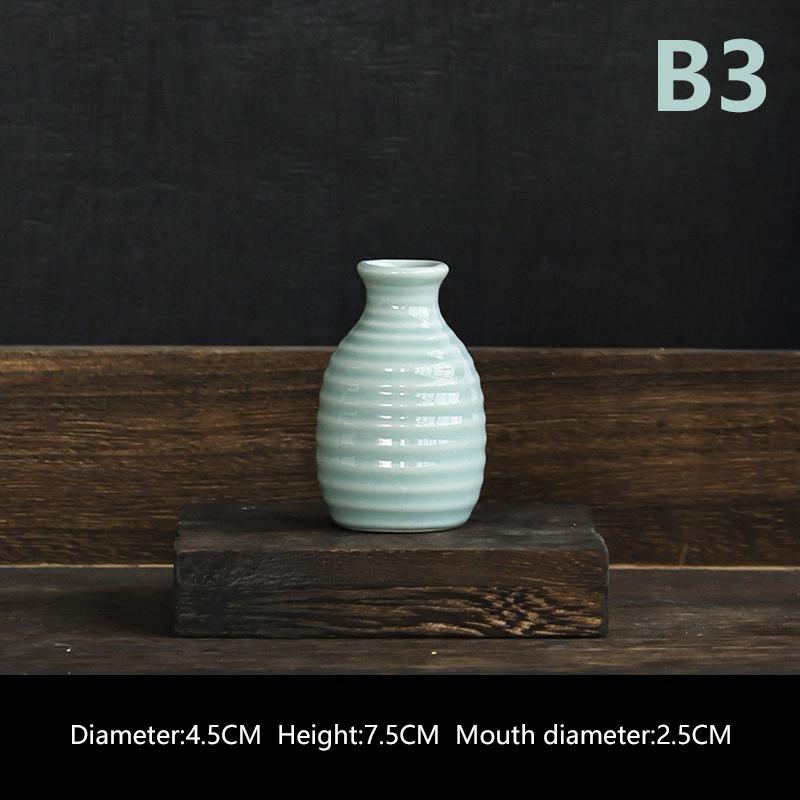 Мини-керамическая ваза для цветов, вазы для гидропоники в стиле скандинавского стиля, креативный декор комнаты, цветочные горшки для бутылок, настольные украшения, красочная ваза