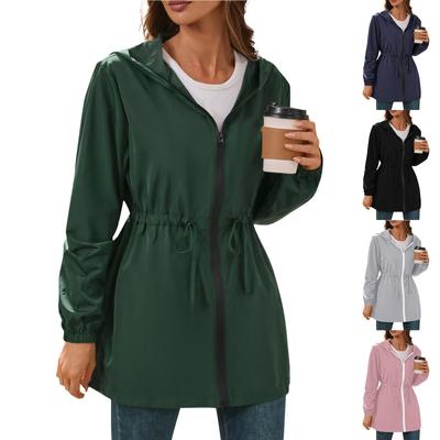 Женская повседневная водонепроницаемая куртка для спорта на открытом воздухе с длинным рукавом