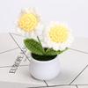 Mini Sunflower & Daisy Potted Bonsai Ornaments for Office Décor