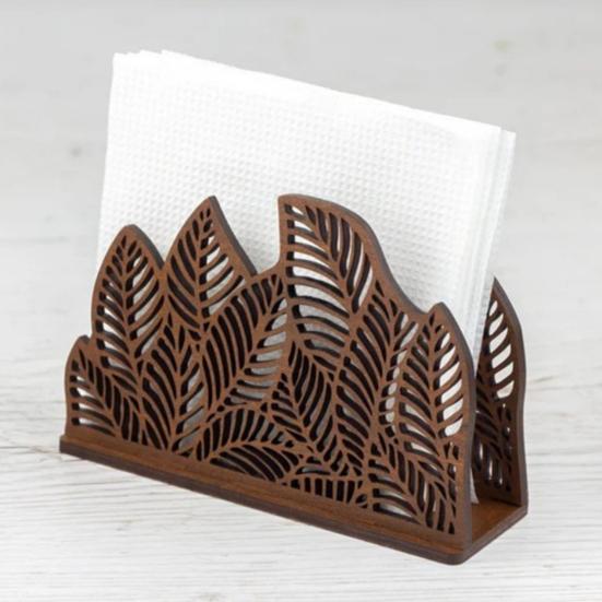 Декоративная салфетница, подставка для салфеток в форме листа, простая в установке, настольная, отдельно стоящая