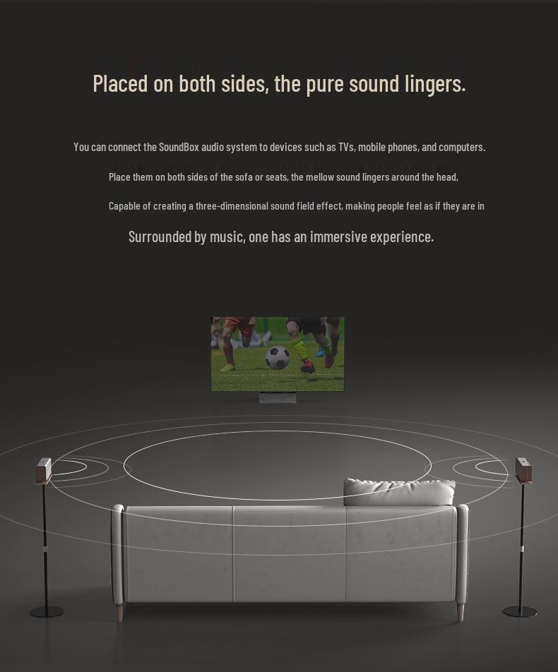 DOSS SoundBox MAX Bluetooth HIFI Speaker - Magic Brick for Home, Desktop, and TV Audio