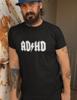 ФУТБОЛКА С ADHD - Рок Метал Дефицит Внимания ADD Белка NHS Психическое Здоровье Унисекс Футболка