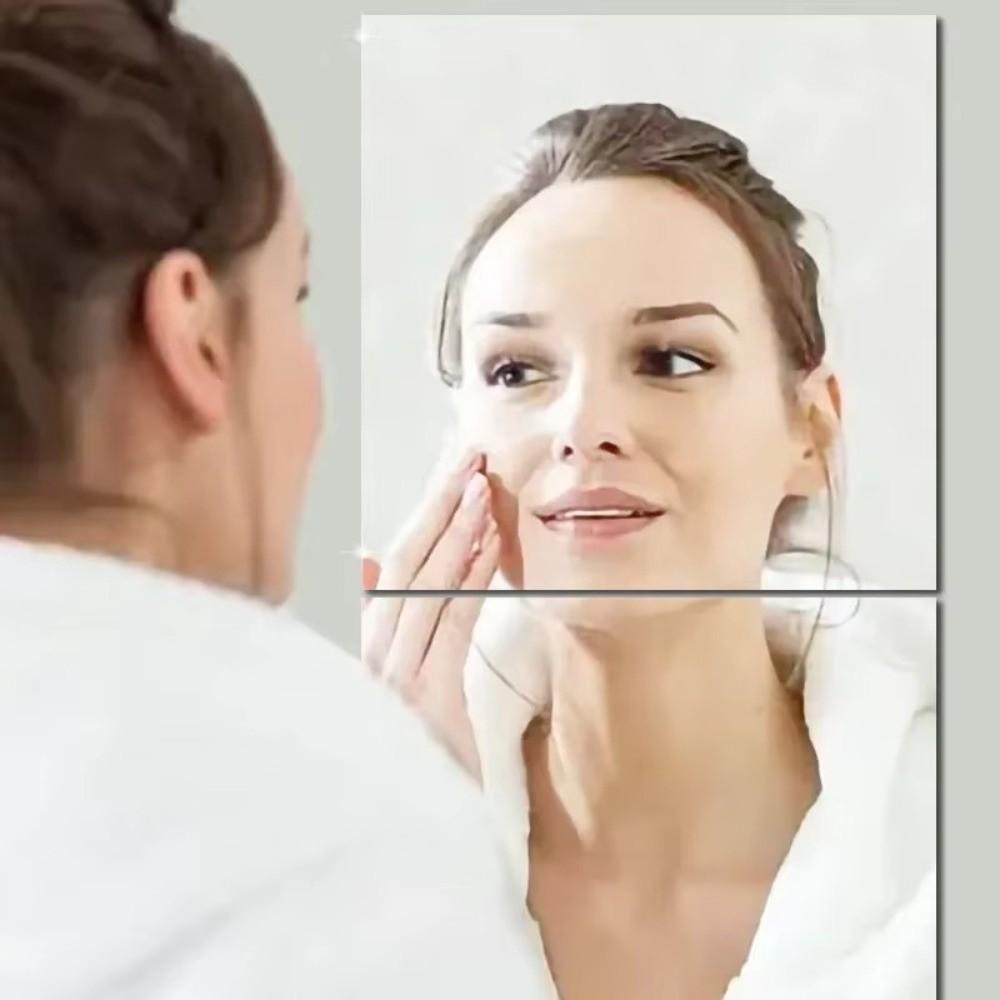 Самоклеящиеся зеркальные наклейки на стену, 1,6 мм толщиной, гибкое зеркало для макияжа, 20/30/40 см, декор для гостиной, нестеклянные зеркальные наклейки