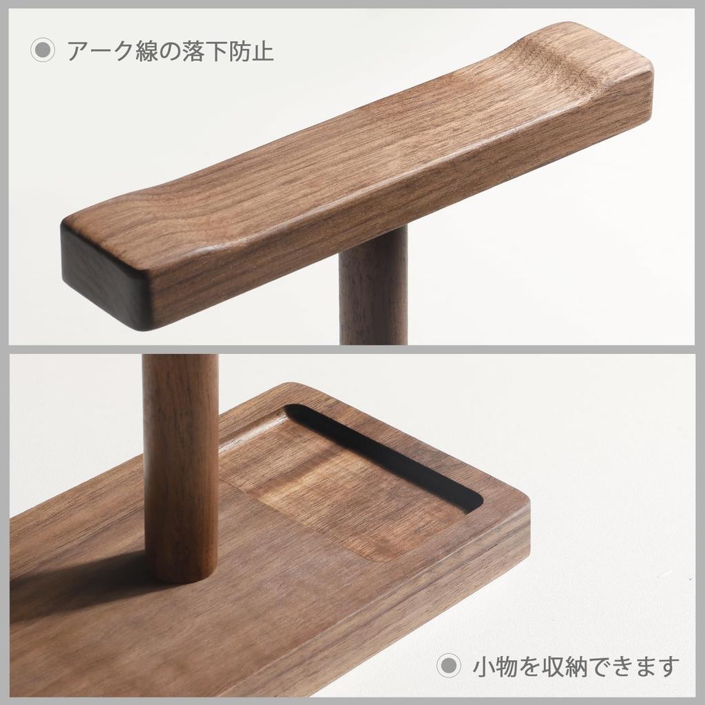 Headphone headphone earphone walnut stand, desktop, headset, stand, stand, wooden,