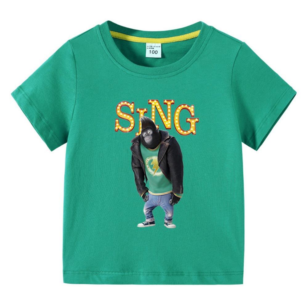 Kids Clothing Short Sleeve t shirts Sing Movie Graphic Children's Summer Casual Cute Tee