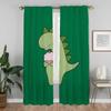 Curtains for Bedroom Cute Dinosaur Shades Window Curtain for Room 2 Panel Partition Home Interior Curtains Halloween Decoration