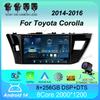 Автомобильное радио Android 14 для Toyota Corolla 2014 2015 2016 Levin Ralink 2013 - 2018 Carplay Auto GPS BT навигация видео 2Din стерео