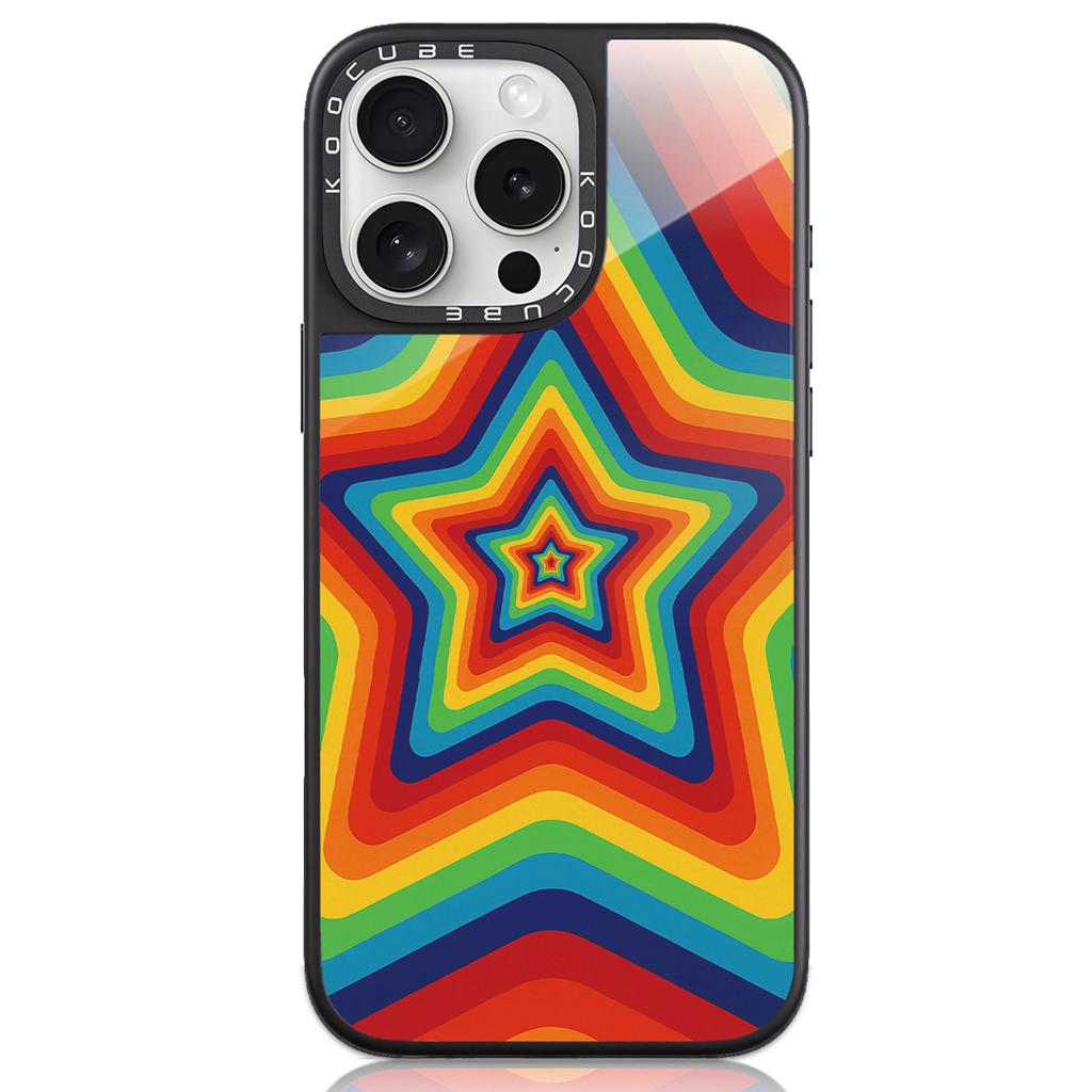 For iPhone 16 Pro Max Case High Aluminium-silicon Glass+PC+TPU Pattern Print Phone Cover Compatible with MagSafe