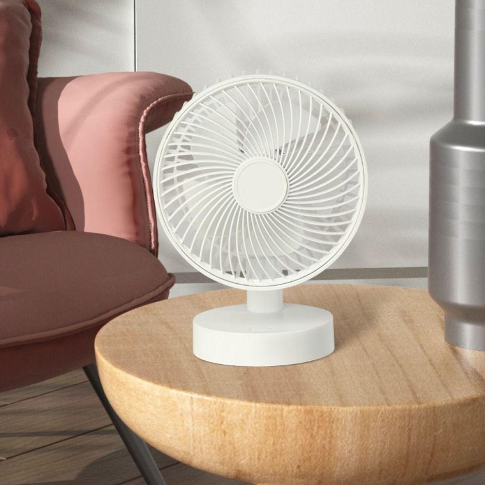 Plastic USB Rechargeable Fan Adjustable Height Desktop Fan New Mini Electric Fan Summer