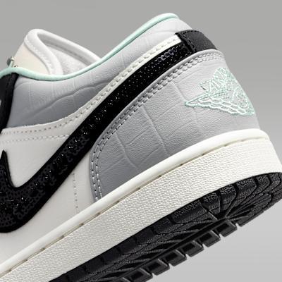 Jordan Air Jordan 1 Винтажные Баскетбольные Кроссовки Женские Низкие Холщовые Белые