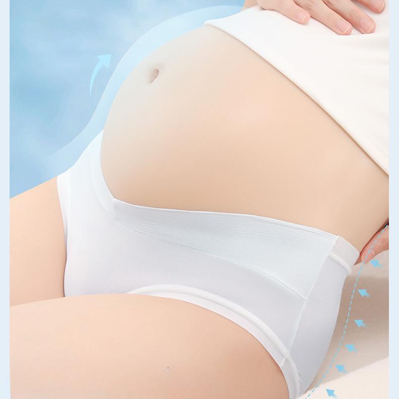 Трусики для беременных, летние тонкие V-образные трусы с поддержкой живота, удобное нижнее белье, дышащие трусы с низкой талией, женские трусы