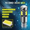 2/1 шт. W5W T10 светодиодный Canbus без ошибок 3030 10SMD Auto 5W5 светодиодный светильник с клиновидным боковым указателем поворота супер яркий белый