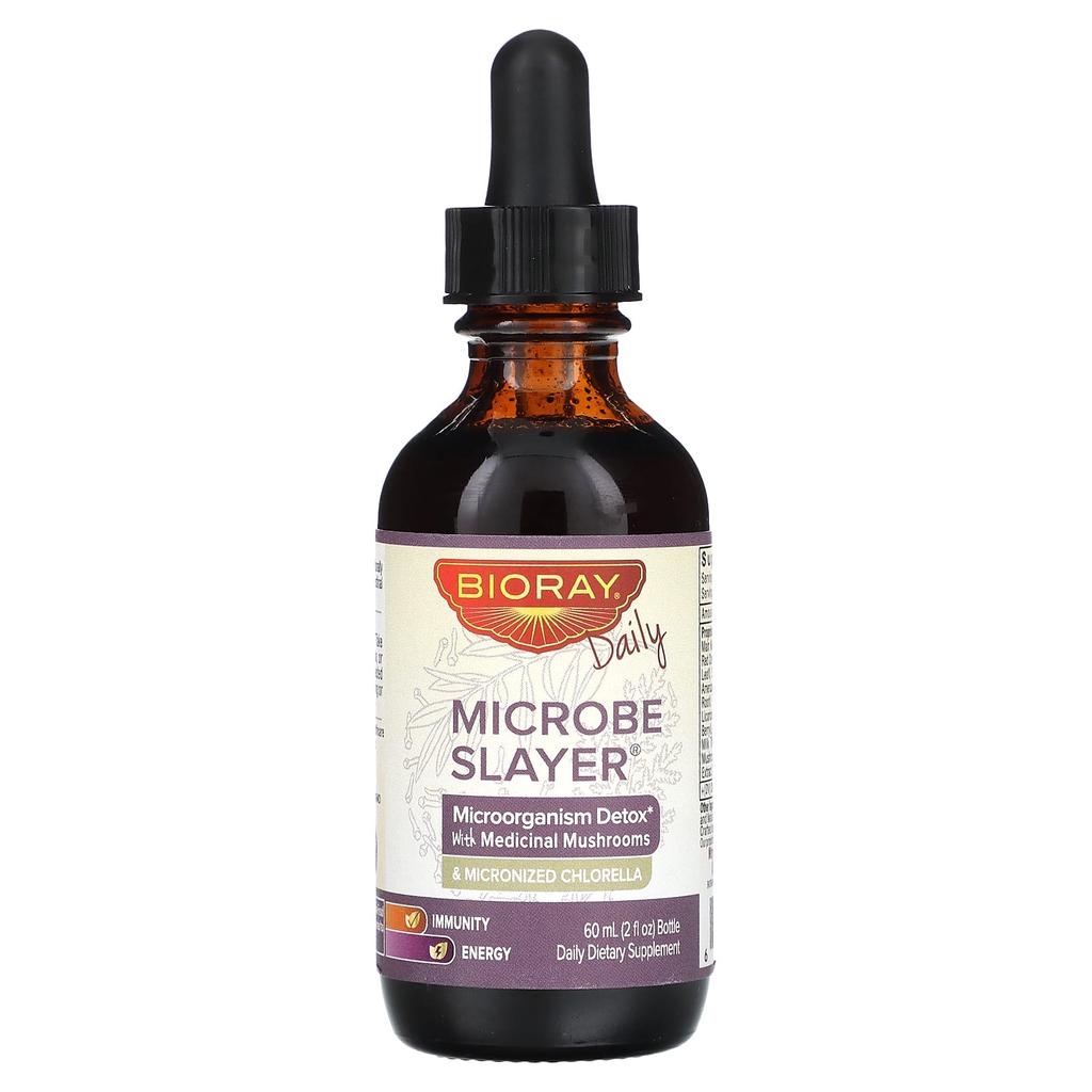 Bioray Убийца микробов, Микробный детокс, Без спирта, 2 жидких унции (60 мл)