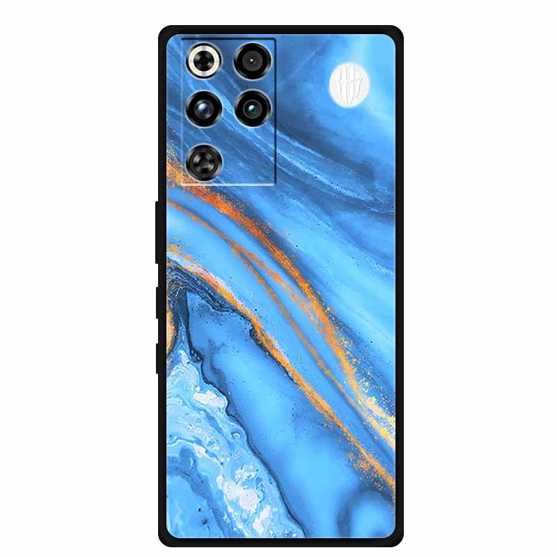 For ZTE Nubia RedMagic 11 Pro Case Marble Soft Silicone Phone Cases for RedMagic 11 Pro Back Cover Colorful Mica Painted Bumper