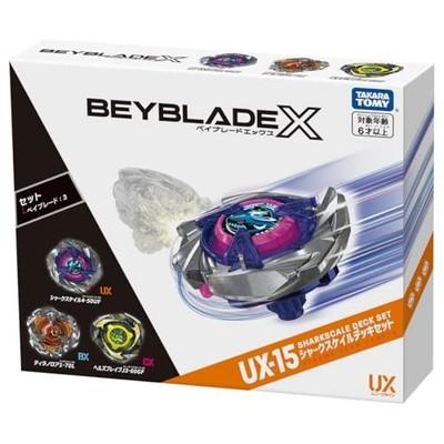 Beyblade X UX-15 Shark Scale Deck Set 3 Beys Switchable Bit Takara Tomy JP