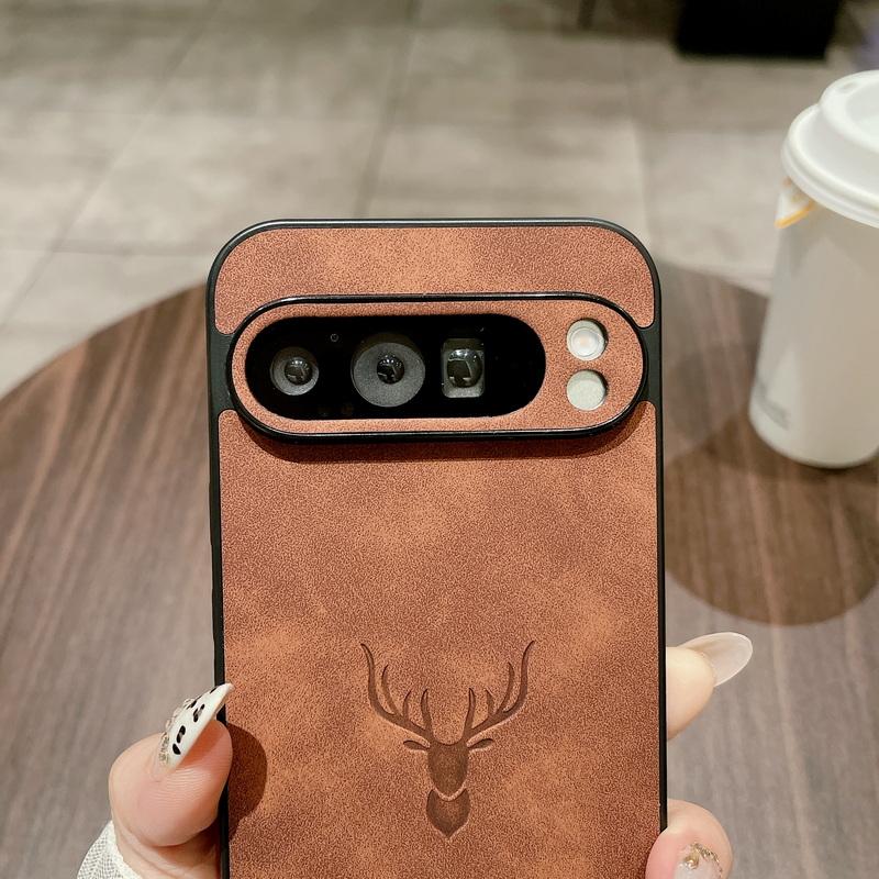 Матовый кожаный чехол с рисунком оленя для Google Pixel 9 Pro XL 8A 8 Pro 7A 7, однотонный мягкий ударопрочный тонкий чехол для телефона из ТПУ