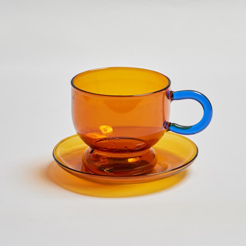 Color Glass Mug Small Tea Cup Coffee Mug Tumbler Cups In Bulk Heat Resistant Glass Coffee Cup Drinkware Wholesale