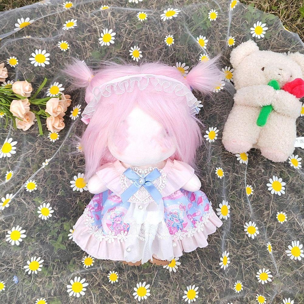 Cotton Stuffed Lolita Style 20CM Doll Clothes Rabbit Ear Idol Dolls Accessories Princess Dress