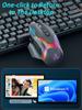 RGB беспроводная широкая игровая мышь Bluetooth для геймеров, 10000 точек на дюйм, портативная компьютерная мышь для Mac Windows, Andriod, эргономичные мыши Slient
