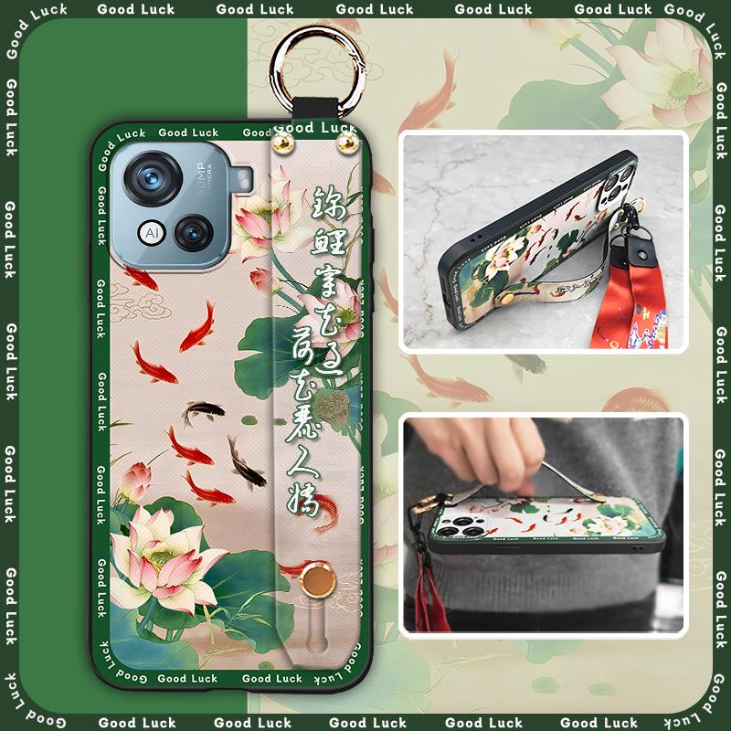 Прочный чехол для телефона для пожилой леди для Blackview Oscal C80 Задняя крышка Водонепроницаемый силиконовый держатель для телефона с кольцом Модный шнурок