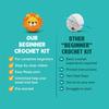 Kids Beginner Crochet Kit with Crochet Hooks Yarn Set DIY Craft Complete Material Pack Knitting Stuffed Animal Kits