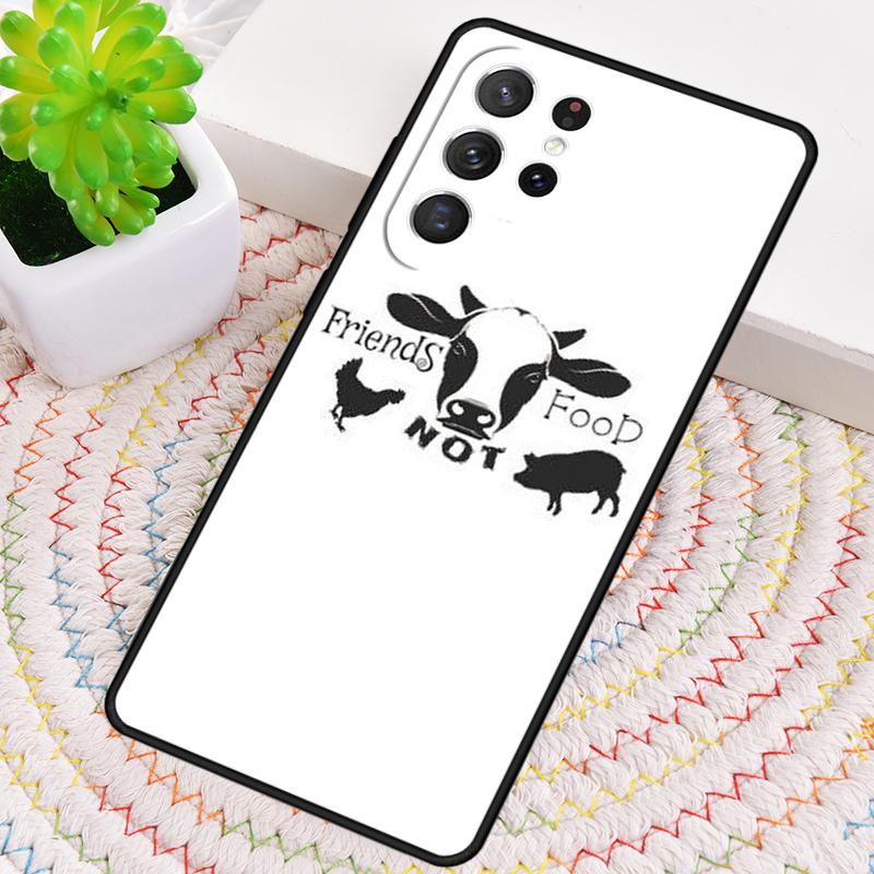 Веганские Друзья Не Еда TPU Чехол для Телефона Для Samsung Galaxy note 10 pro S26 S25 S24 S23 S22 Ultra Plus S21 FE S20 Ударопрочный Чехол