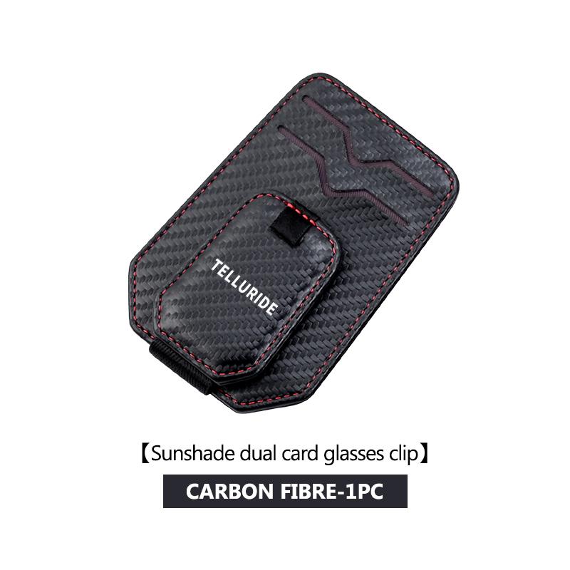 AANO1 Car Multifunction Leather Sunglasses Holder Portable Ticket Card Clip For KIA Venga Sedona Forte Stonic Picanto Sorento Stinger