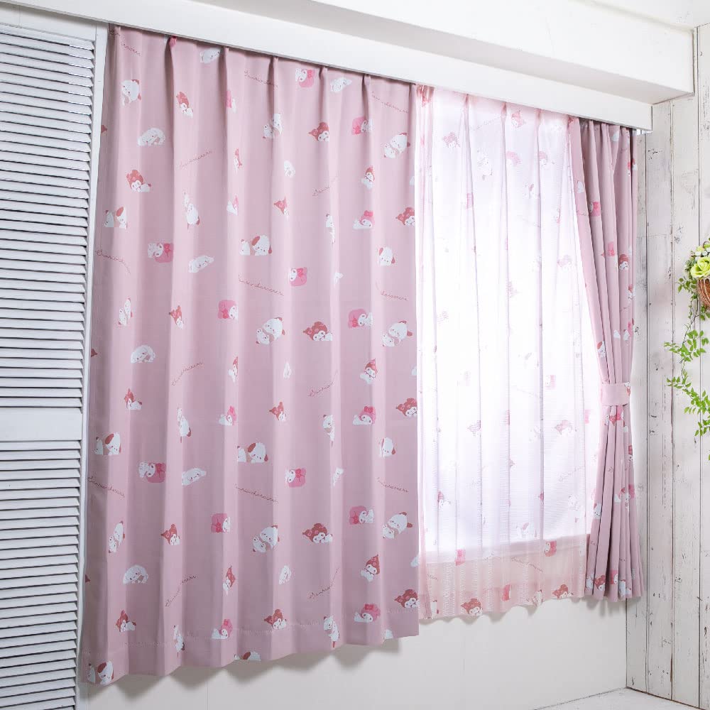 Sanrio Sanrio Characters Blackout Thermal Curtain Lace Set of 4 Width 100 x 200cm Length Kuromi My Melody Cinnamon Cinnamoroll Pochacco Sanrio Sanrio