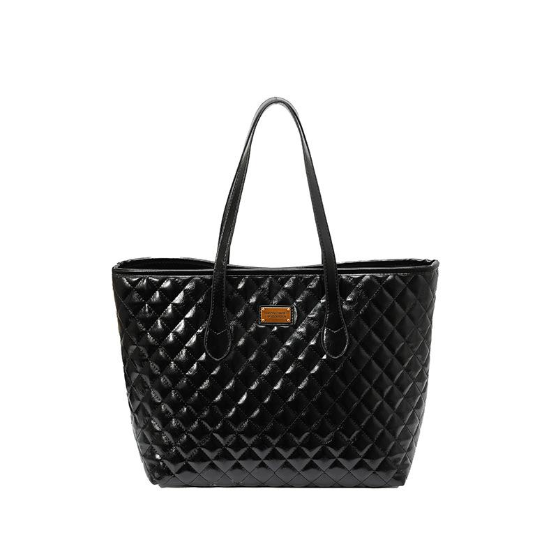 Большая сумка женская новая мода большая вместимость сумка подмышку ромбовидная вышивка нитью универсальная сумка-тоут