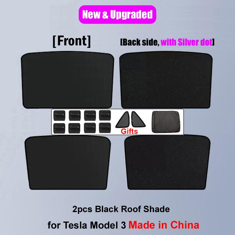 Модернизируйте солнцезащитные шторки для Tesla Model 3 Y 2023. Солнцезащитная шторка на стеклянной крыше. Передний задний люк на крыше. Ветровое стекло. Защитная шторка на крыше. Защитная сетка.