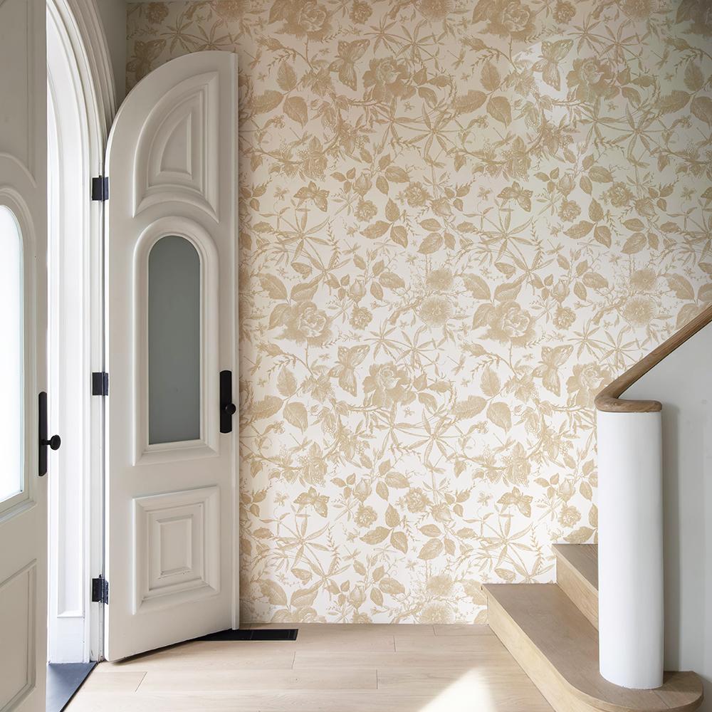 Обои ПВХ Самоклеящиеся Шампанские Розы Ретро Цветы Водонепроницаемые Декор Стен Шикарная Наклейка для Мебели Шкафа