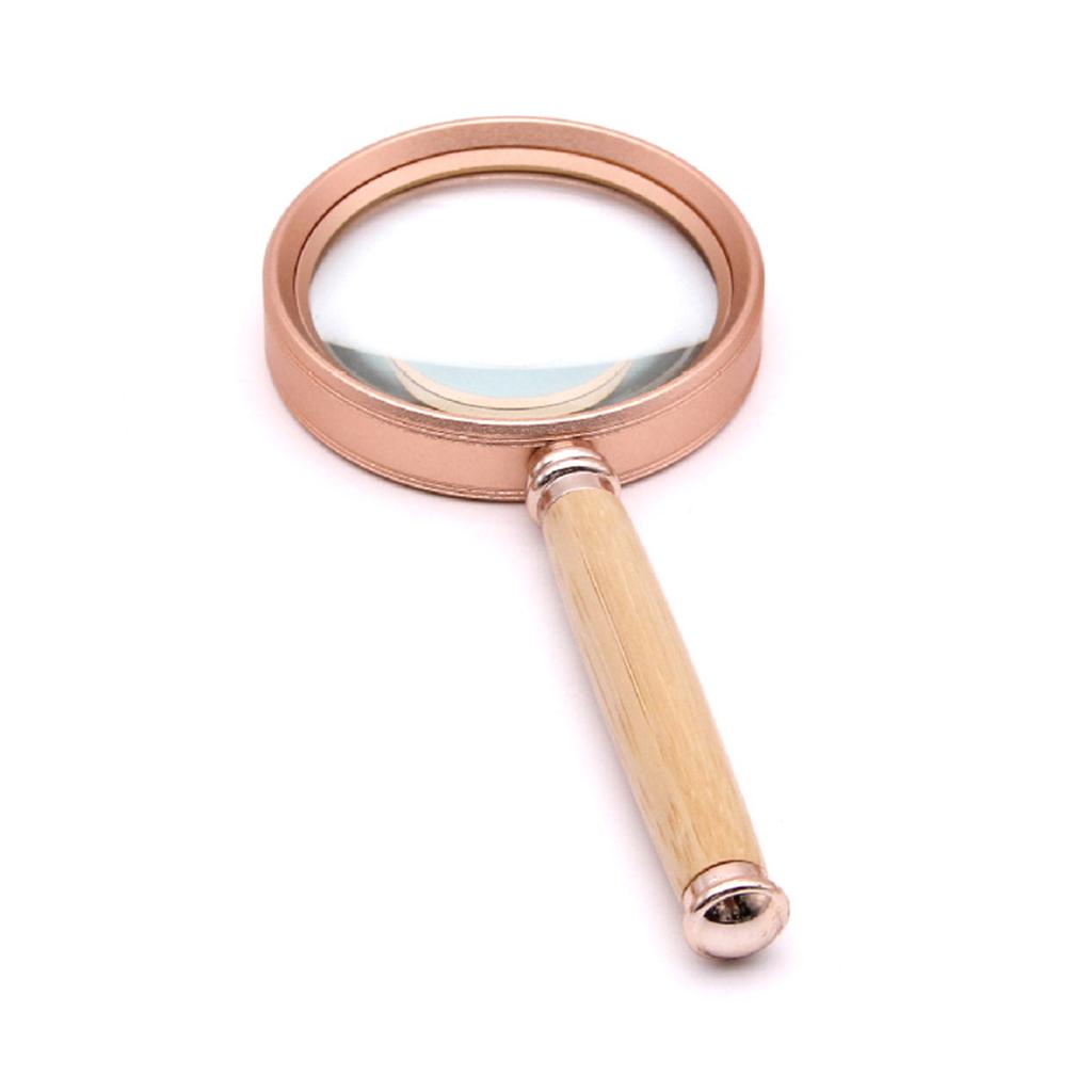 Magnifying Glass 10X 15X 20X Loupes Magnifying Lens Bamboo Handle Magnifier Handheld Multifunction Magnifier for Reading