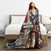 Warm Soft Blanket Decorative Home Alone  Merry Christmas  Throw Blanket  Flannel Bedspread For Bedroom Print Sofa Bed Cover