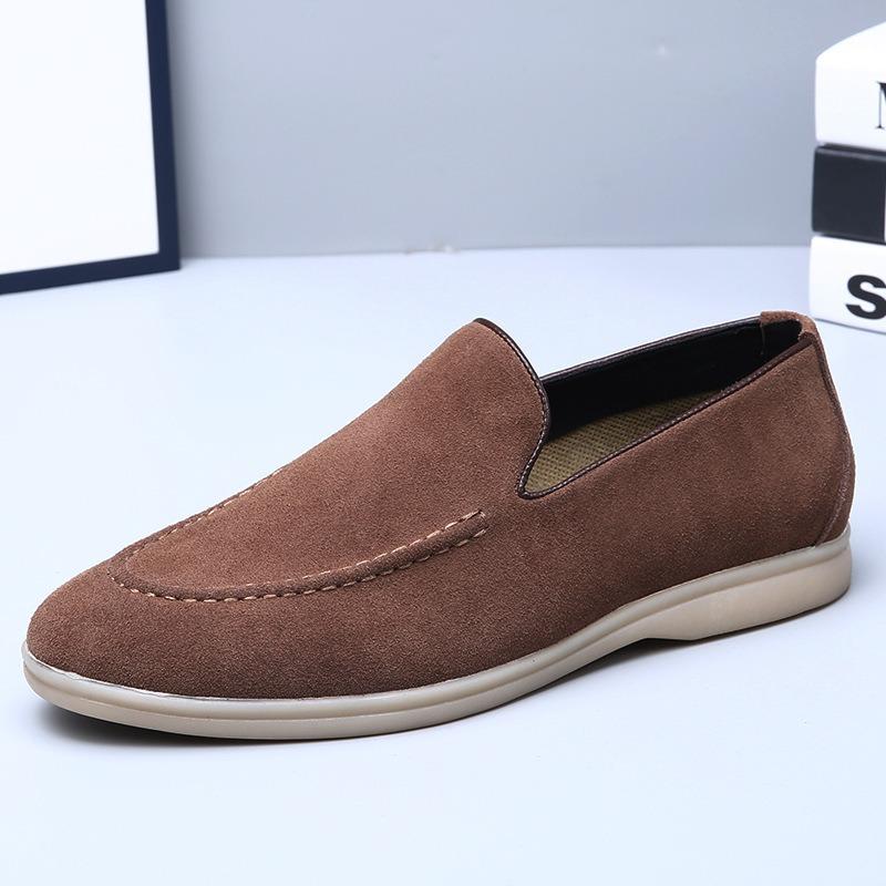 Ретро британский мех поворачивающийся на одну педаль мужской деловой дышащий чехол для ног повседневные мягкие ленивые туфли