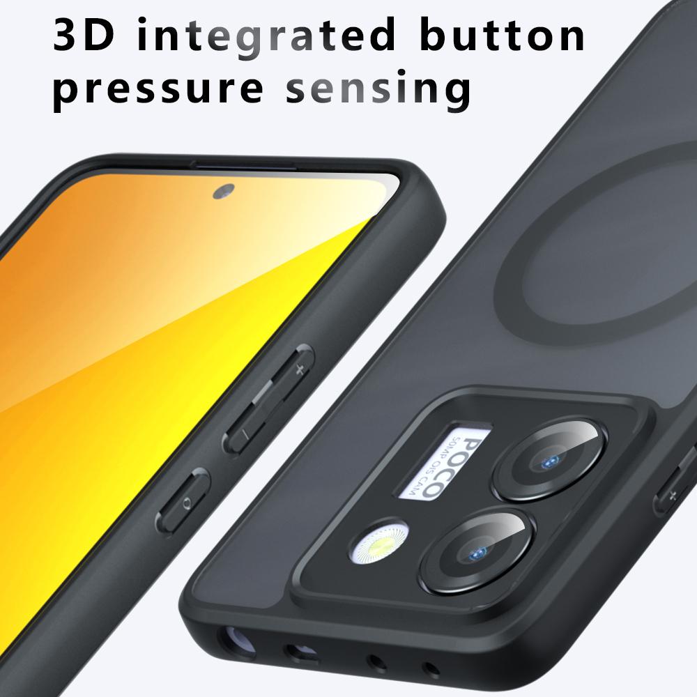 Для Magsafe Магнитный Беспроводной Зарядный Чехол Для Xiaomi Poco M7 Pro PocoM7Pro 5G Ударопрочная Матовая Задняя Крышка Coque