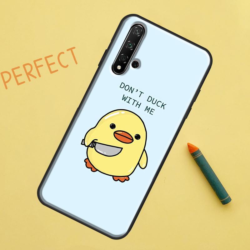 Cartoon Duck Knife Case For Huawei P Smart 2019 Nova 5T 9 10 SE 3i 8i 11i Y60 Y61 Y70 Y90 P20 P40 Lite P30 Pro
