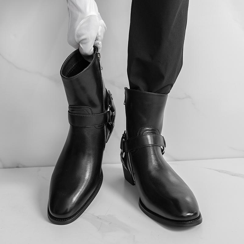 Men Spring Autumn Boots Leather Fashion Outdoor Comfortable Comfortable Wear For Daily Use Durable Material With Good Quality