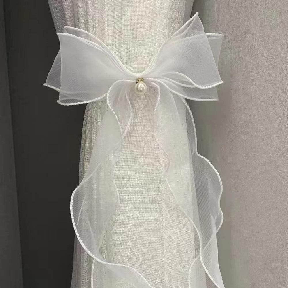 Translucent Curtain Buckle with Pearl Curtain Tying Tool New Curtain Rope Holders  Home Decor