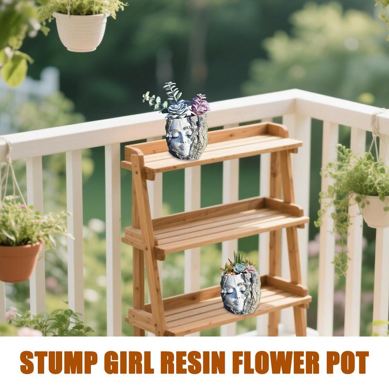 Креативные горшки для цветов в виде лица девочки, головы, с цветами, контейнеры для суккулентов, цветочные горшки, домашний декор, настольное украшение, садовое украшение