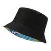 Faced Double Fisherman Hat Leaf Print Outdoor Cap Breathable Hats Gift Fashion