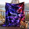 Warm Flannel Throw Blanket,Solo Leveling Lightweight Cozy Blanket For Bed Sofa And Daily Use