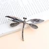 Ретро стрекозы хрустальная брошь-булавка элегантные стразы животное лацкан аксессуар для женщин и девочек модные украшения