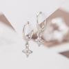 Серьги-кольца из серебра 925 пробы с иглой и цирконием для женщин, ювелирные изделия, подарки